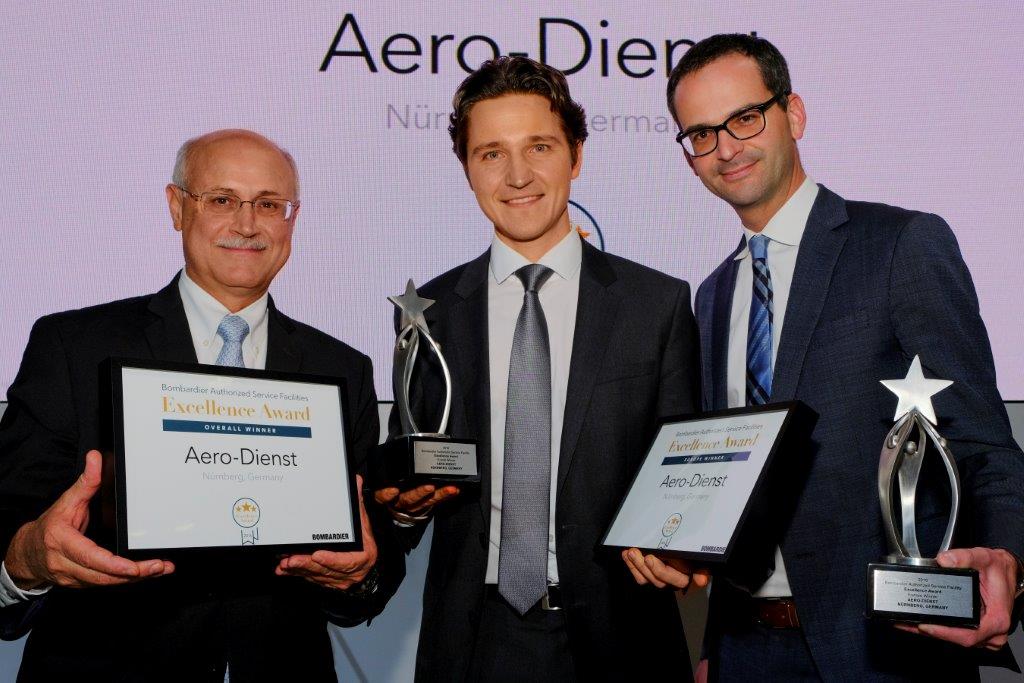 Aero-Dienst receives Bombardier Excellence Award, 2016