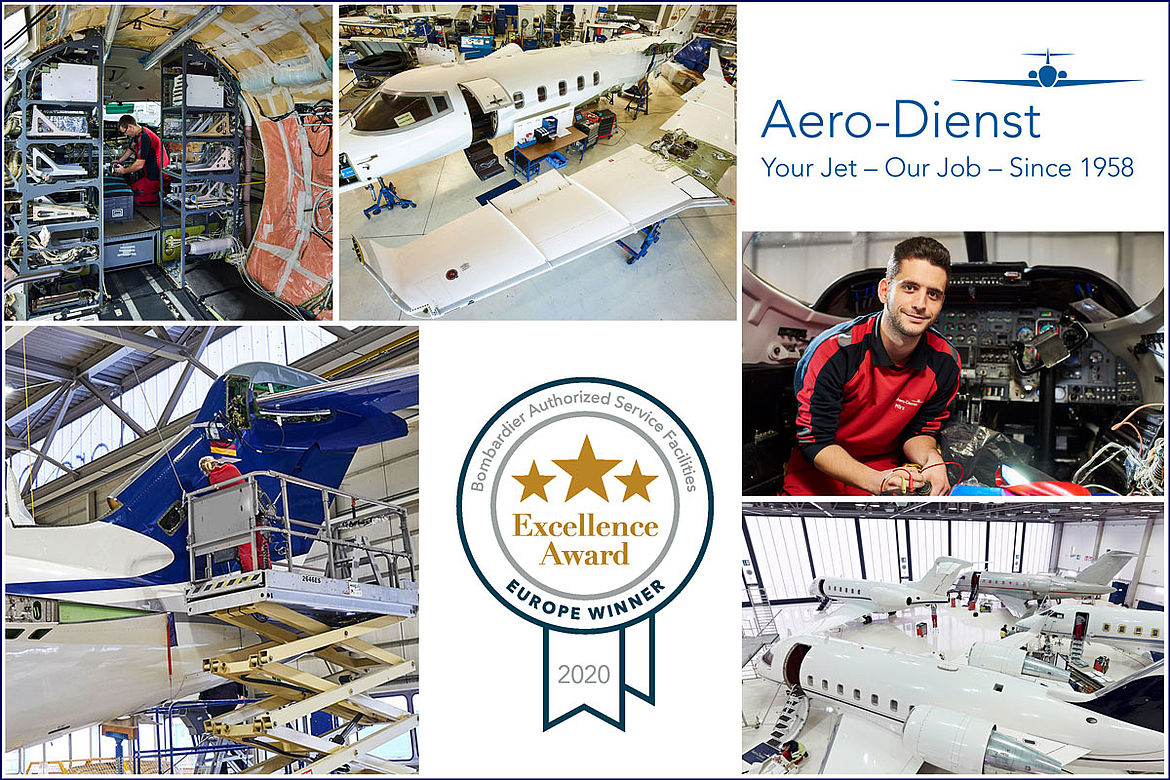 Aero-Dienst gewinnt Bombardier Excellence Award zum sechsten Mal